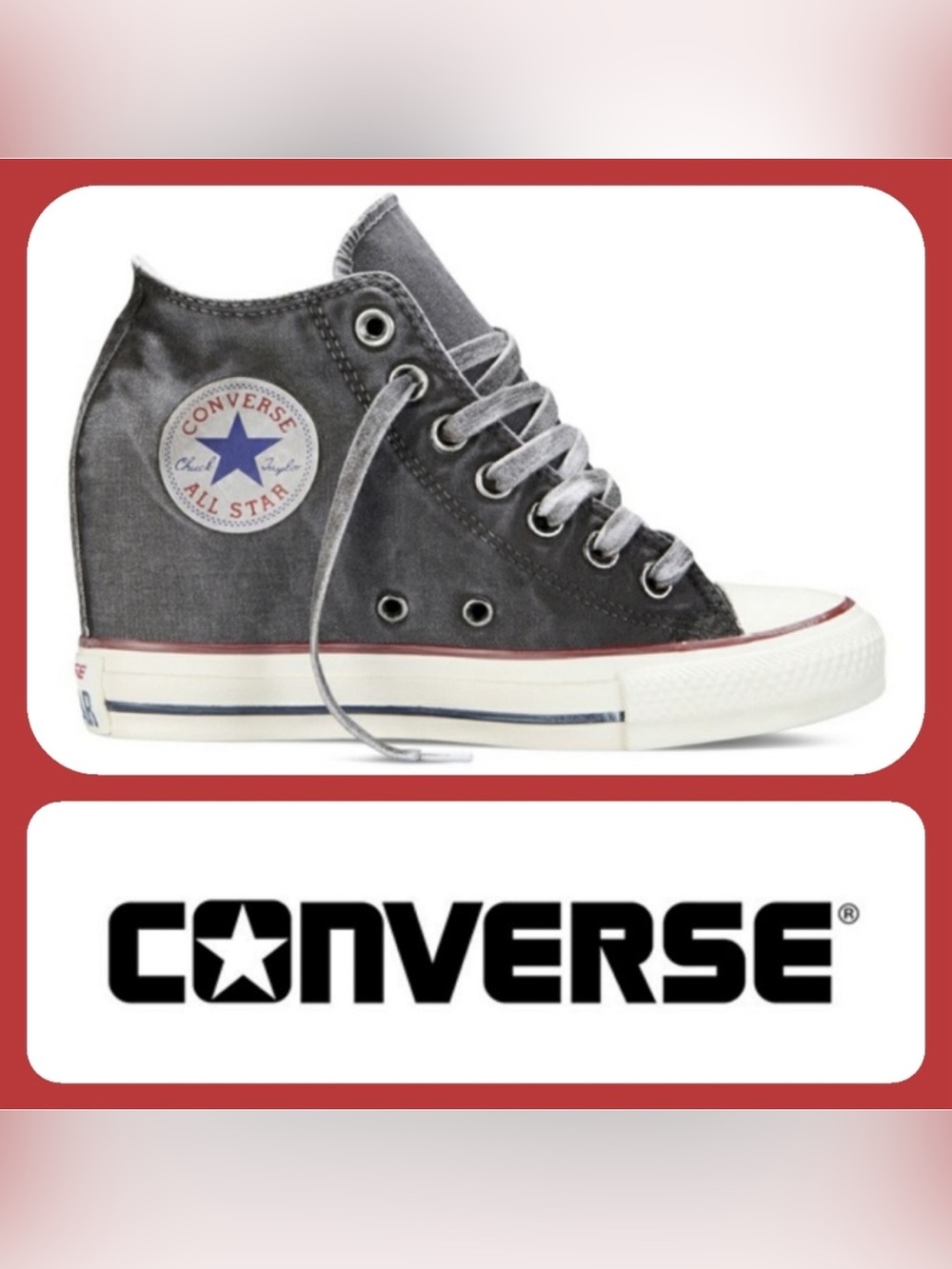 CONVERSE Lux Hidden Wedge Sneaker Size 10 NEW!